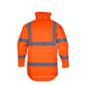 Wasserdichtes Winter-Fleece-Hoodie reflektiert Sicherheit Hi-Vis-Jacke